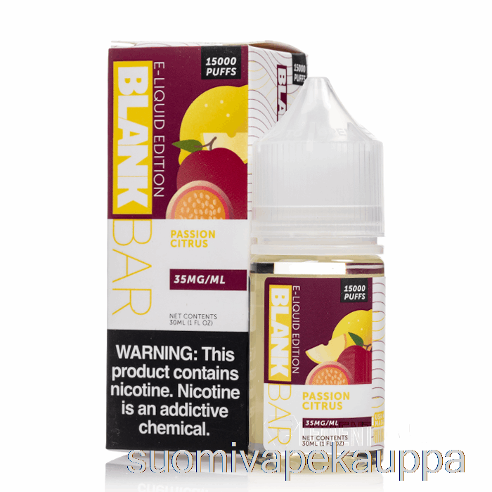 Vape Netistä Passion Sitrus - Blank Patukkasuolat - 30ml 35mg